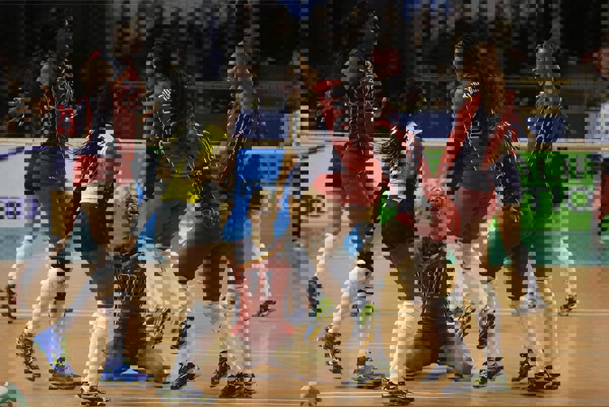 Athletes celebrating at the games