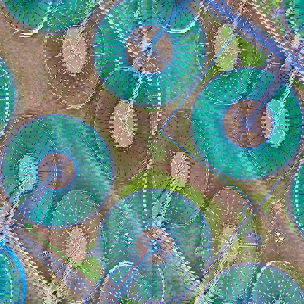 Aerial view of a data centre