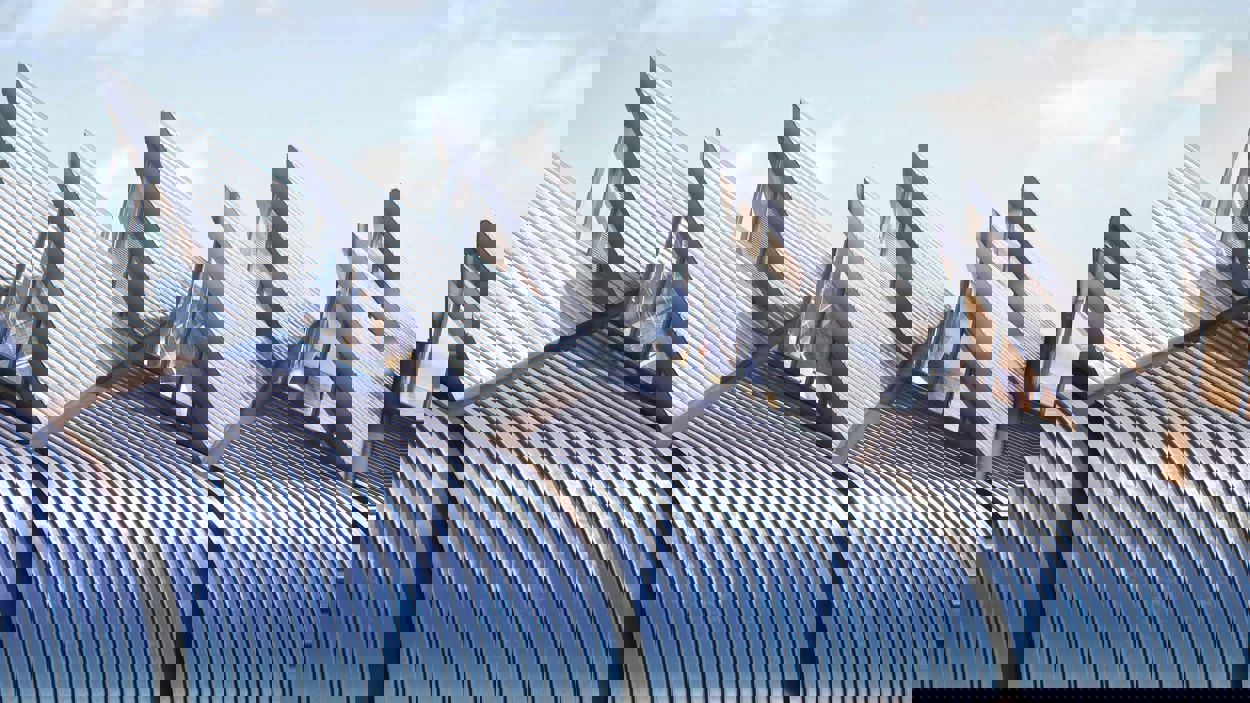 Roof skylights of HS2 Interchange station