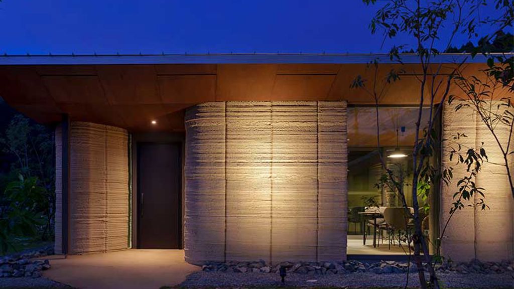 A house with a garage.