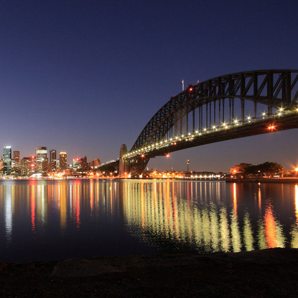 Sydney Harbour Bridge at dusk