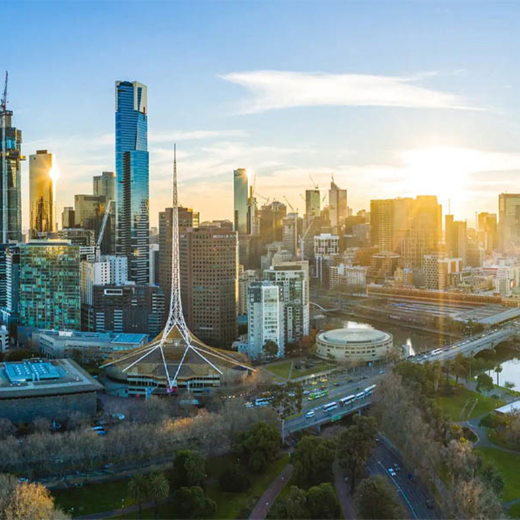 A view of buildings across Melbourne