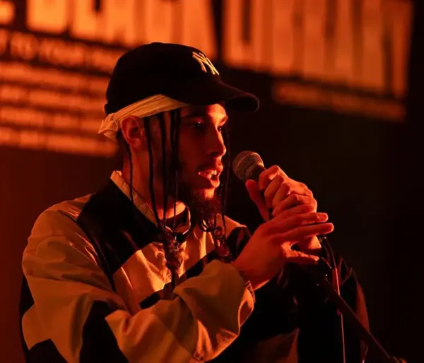 Entertainer on stage