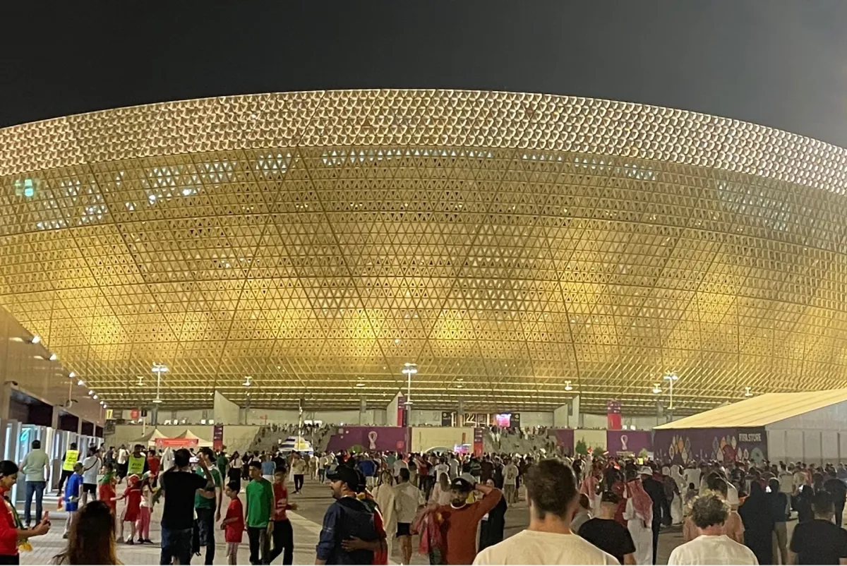 Fans arriving at the Lusail Stadium