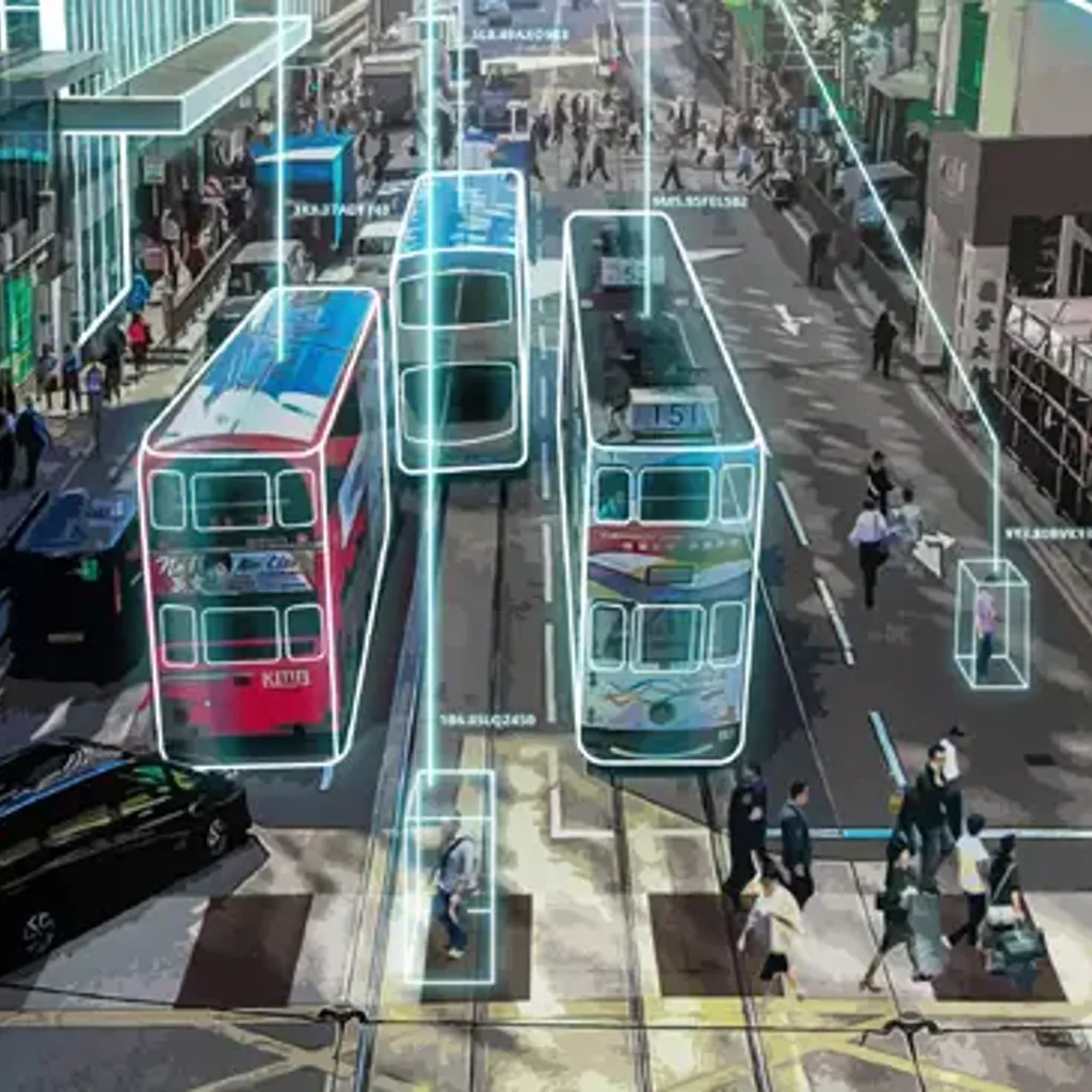 Image of city and digital design