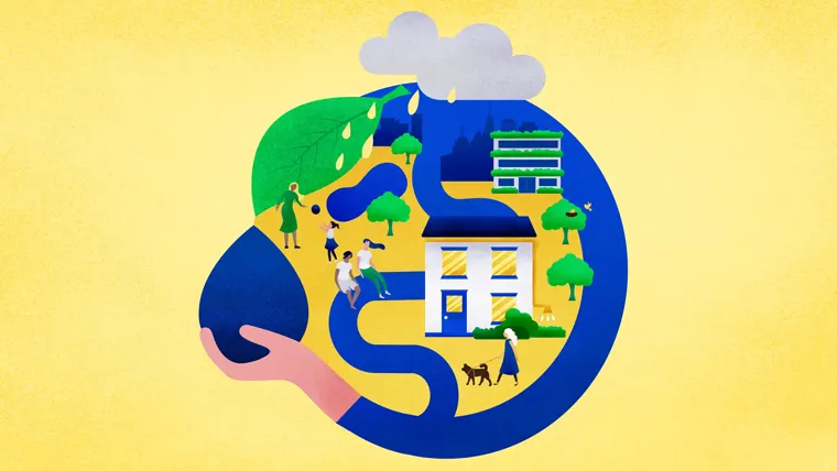 Illustration depicting water management cycles